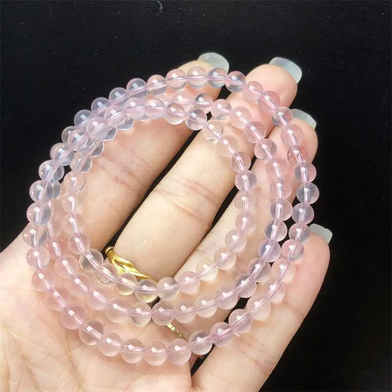 

10MM Natural Colored Rabbit Hair Quartz Bead Bracelet Jewelry Woman Men Unisex Stretch Holiday Gift 1PCS