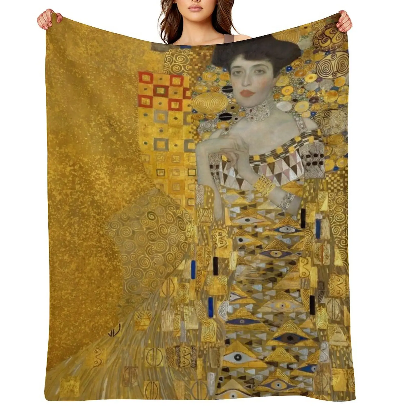 

Gustav Klimt - Portrait of Adele Bloch-Bauer Throw Blanket Camping christmas decoration Custom Blankets
