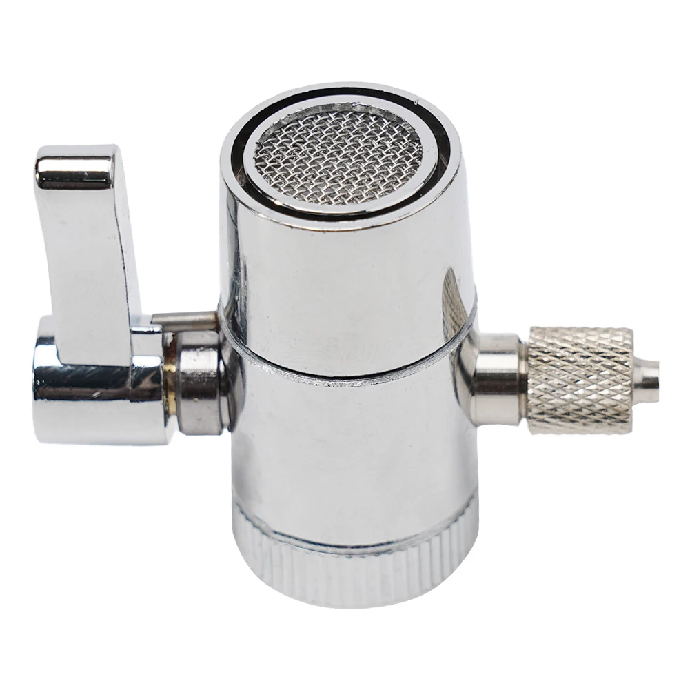 

Переключающий клапан для смесителя, 1 шт., 2-точечный адаптер для фильтров-очистителей, G1/4 дюйма, термостойкий, серебристый