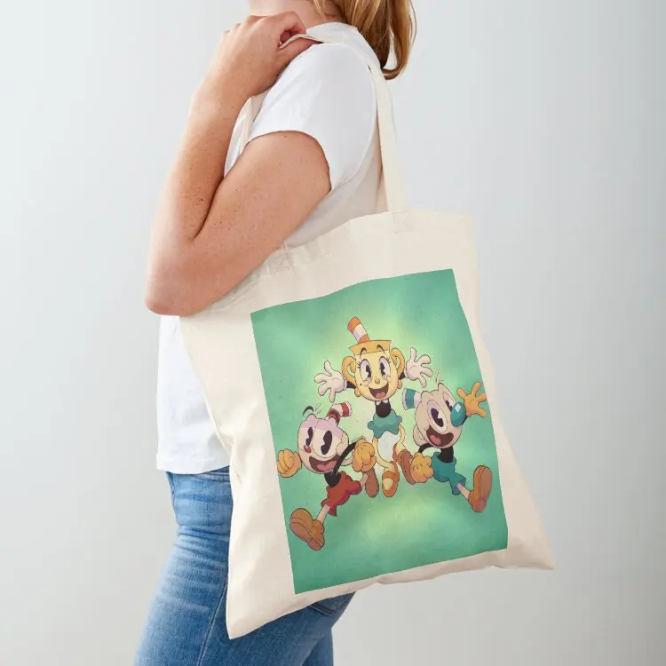 The Cuphead Show! (Cuphead, Mugman and Chalice) Netflix Cartoon Print, Card, Poster Tote Bag