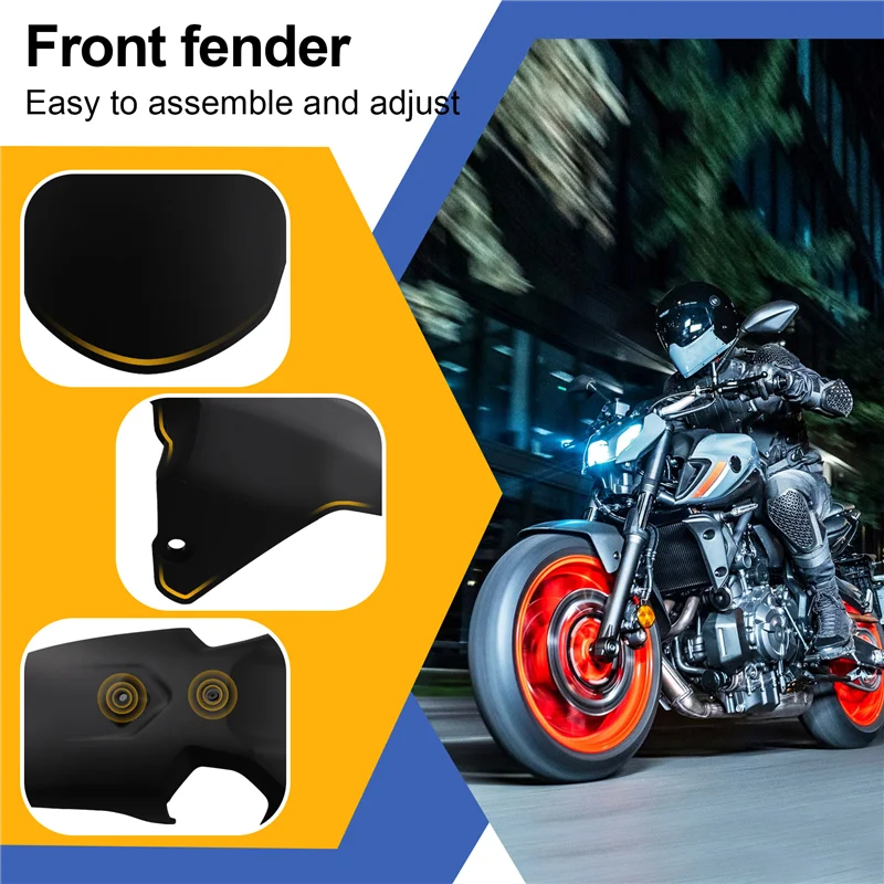 

Motorcycle Front Wheel Fender Mudguard Mudflap Splash Mud Guard Cover Fit For Yamaha MT-07 MT07 2018-2023