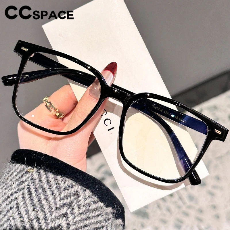 Square Large Frame Reading Glasses Women Blue Light Blocking Computer Eyewear Men's Ultralight TR90 Customizable Prescription