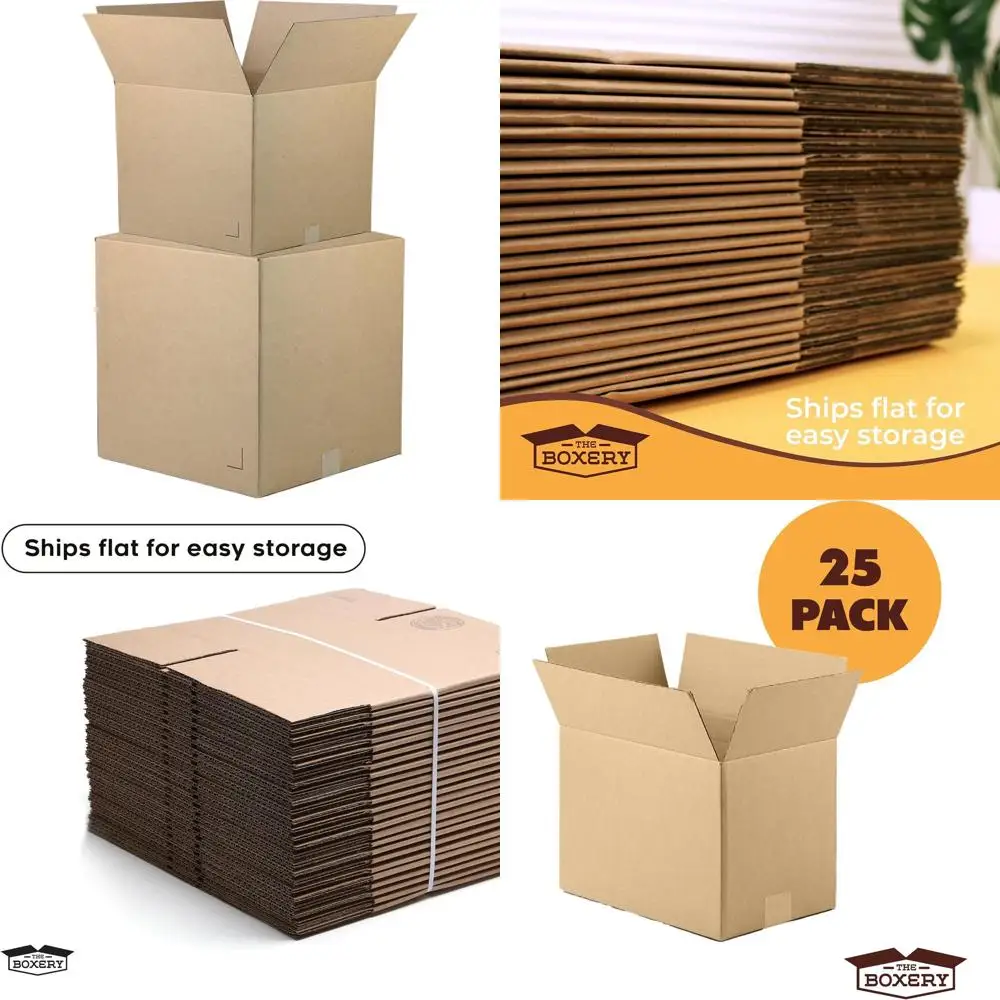 

25-Pack 21x14x7 Inches Brown Kraft Corrugated Cardboard Boxes for Shipping, Packing, and Storage - Durable, Eco-Friendly, Recycl