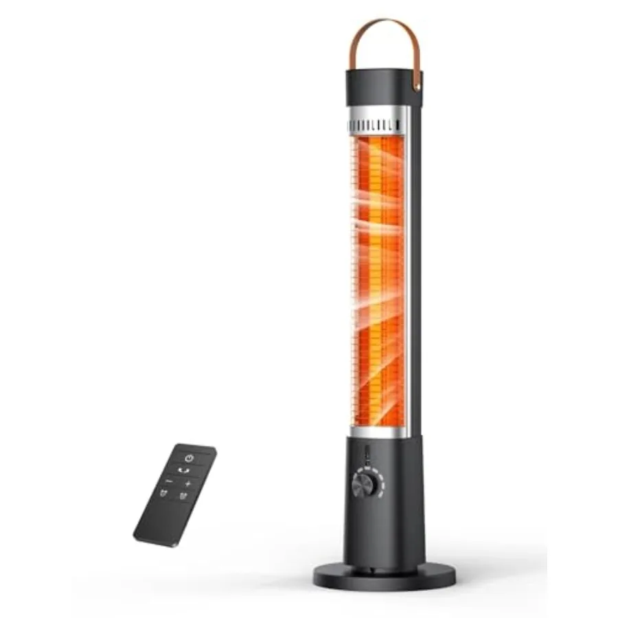 

Outdoor Heater for Patio 32 Infrared Electric Heaters Indoor w/Remote 1500W 60 Oscillation 9H Timer 9 Heat Level Tip-Over/Overh