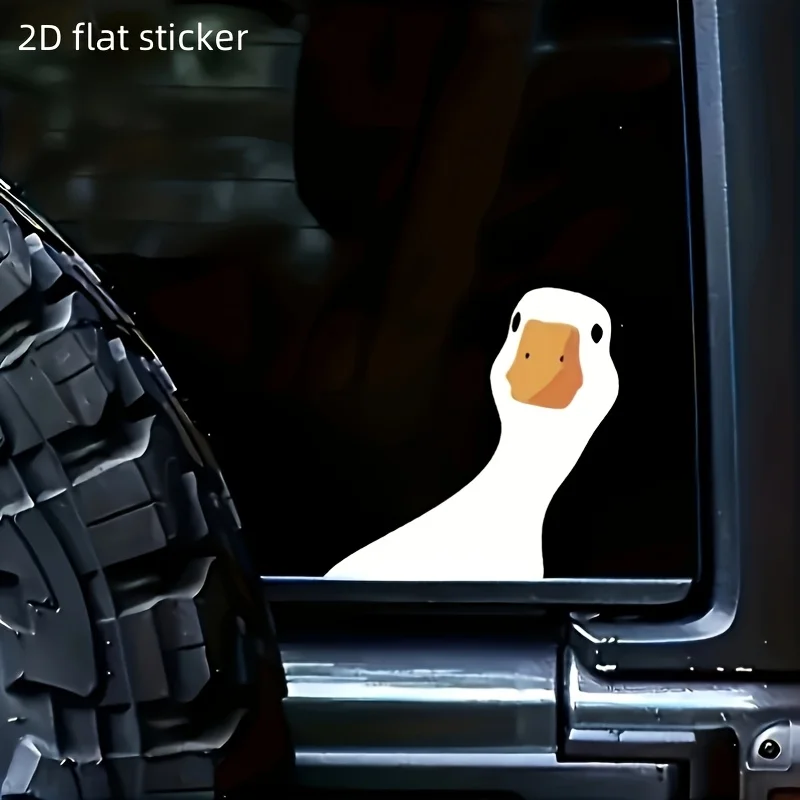 耐候性ビニール製アヒルデカール - 簡単に貼れる、愛らしいウィンドウステッカーで車やトラックに魅力をプラス