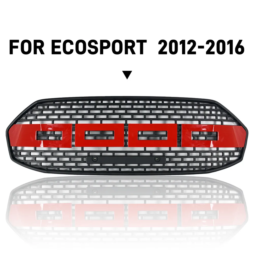 Griglia da corsa anteriore per Ford Ecosport Car Bumper Mesh Grids accessori di copertura neri opachi stile F150