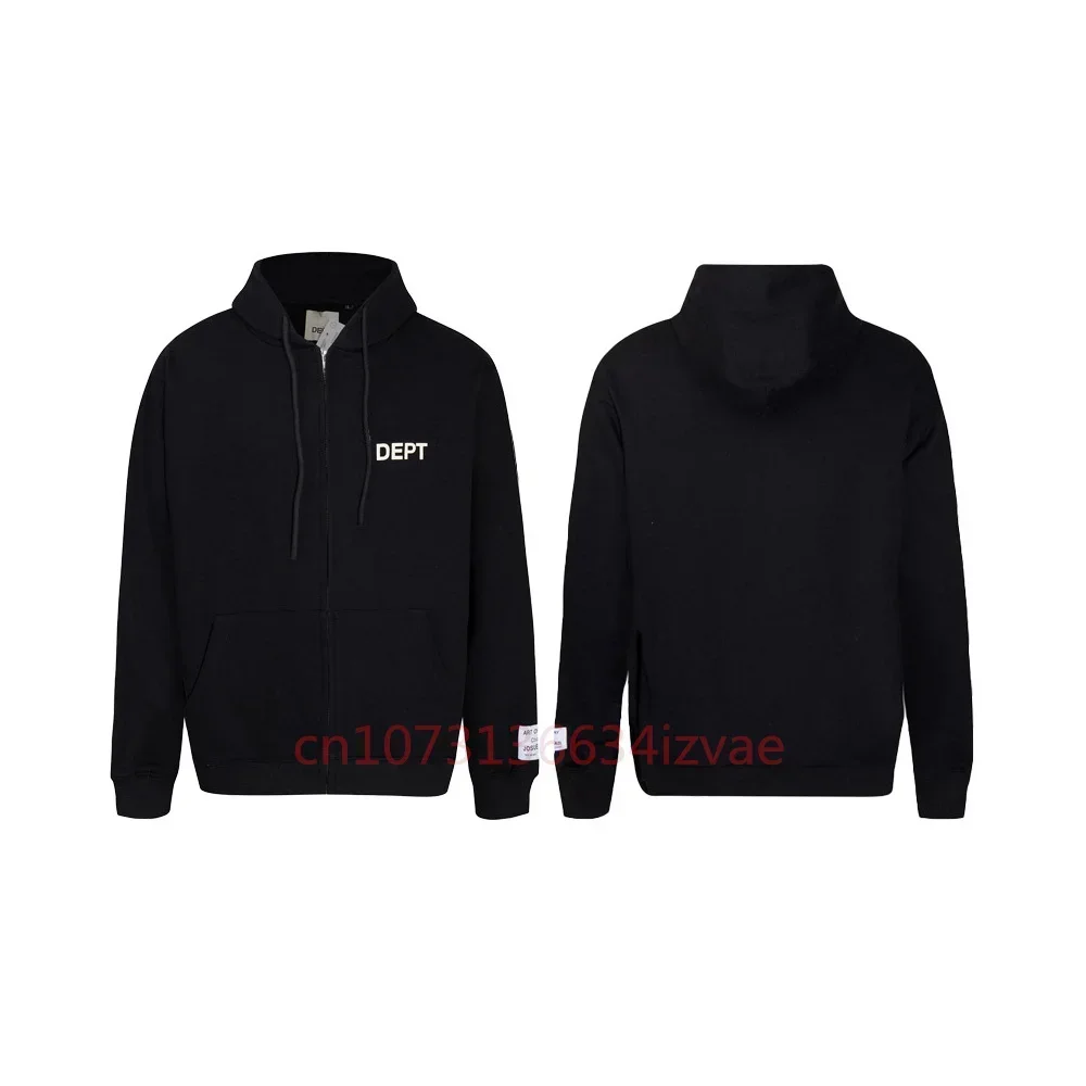 DEPT Fashion Brand Hoodies for Men and Women Letter Print Long-sleeved Pullover Couple Casual Zipper Hoodie