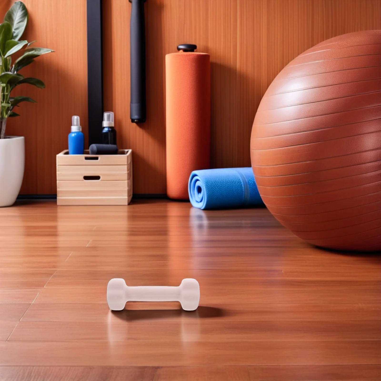 1 كجم دمبل نسائي مريح مطلي بالفينيل قبضة مريحة صغيرة للياقة البدنية المنزلية أوزان اليد معدات تدريب القوة #3