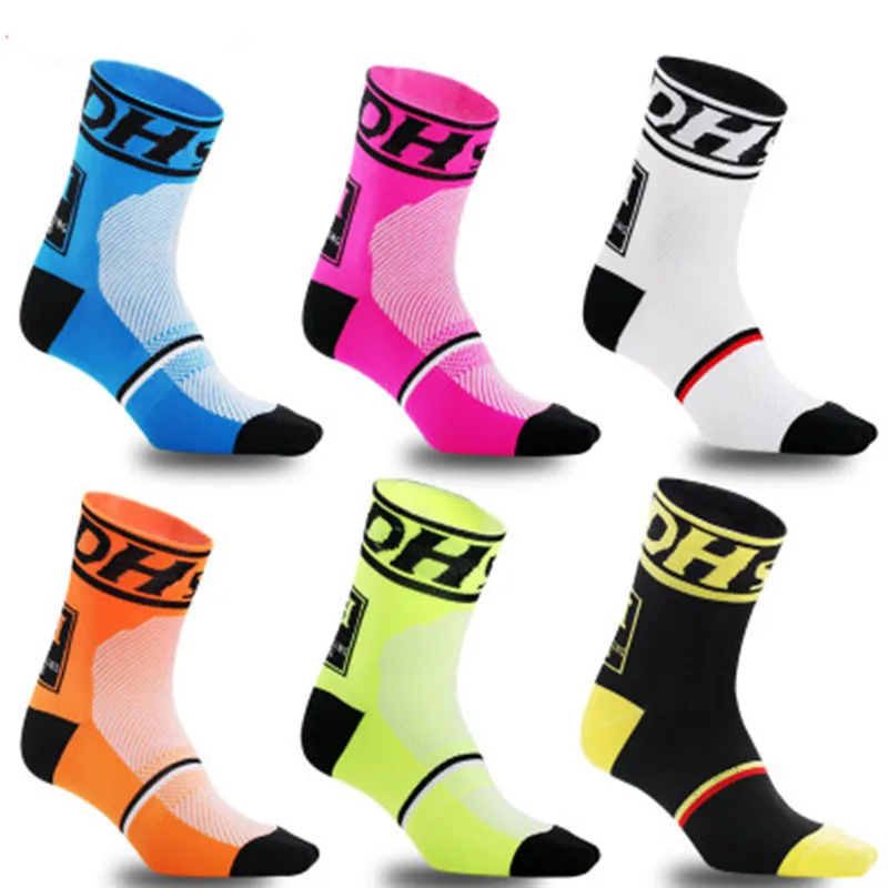 

DH Sports New Cycling Socks Top Quality Professional Brand Sport Socks Breathable Bicycle Sock Outdoor Racing Big Size Men Women