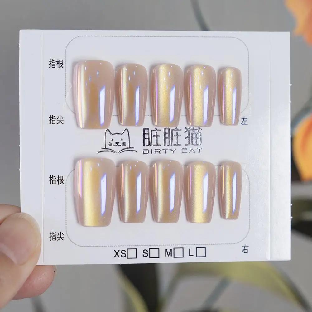 Wysokiej jakości ręcznie robiony manicure Cat Eye Kompletny zestaw do paznokci żelowych dla początkujących Błyszczący, zdejmowany, nadający się do noszenia pancerz Wielokrotnego użytku