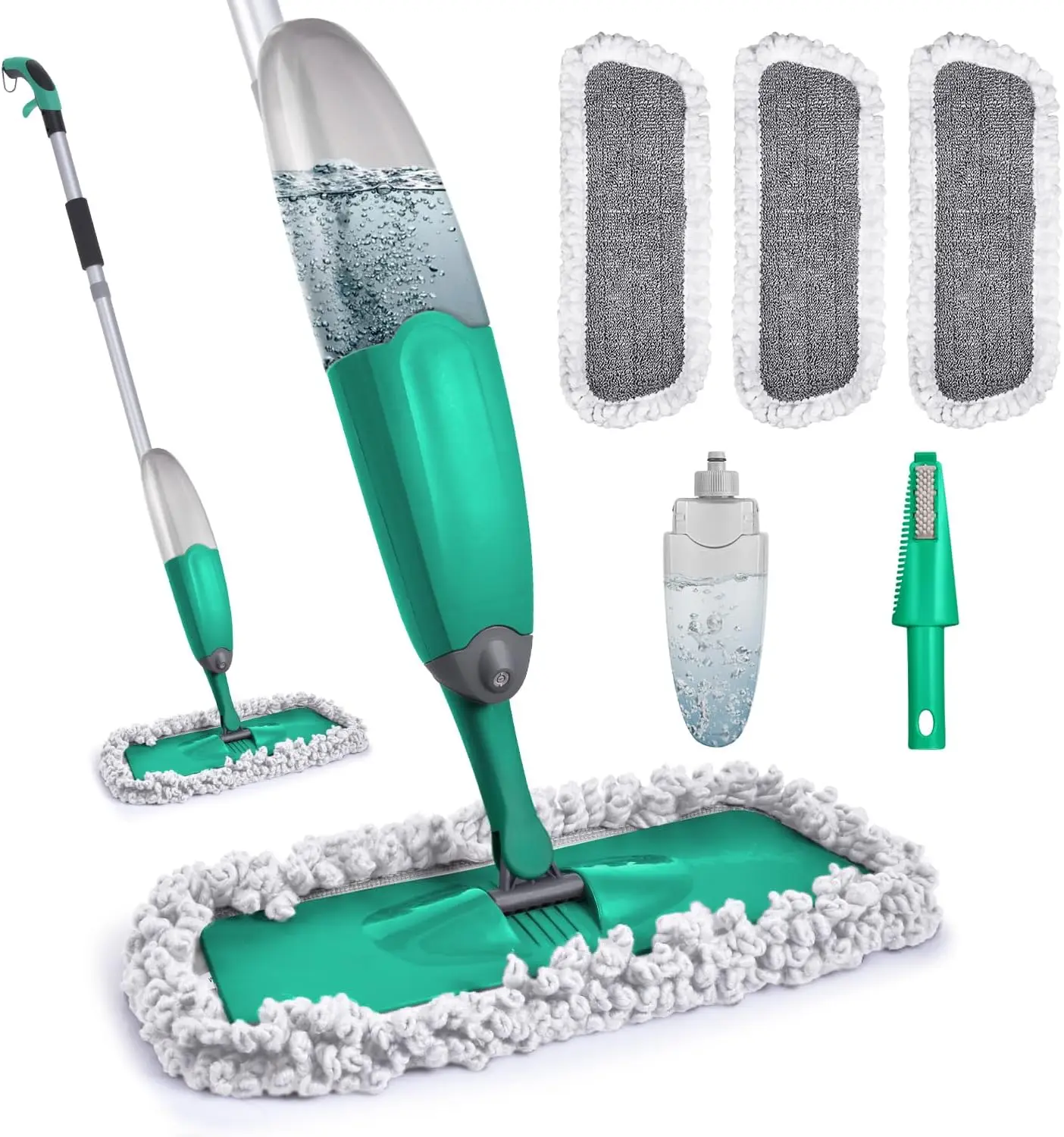 

360° Rotating Spray Mop with 3 Washable Pads & 635ML Refillable Bottle for Hardwood Tile Laminate Floors