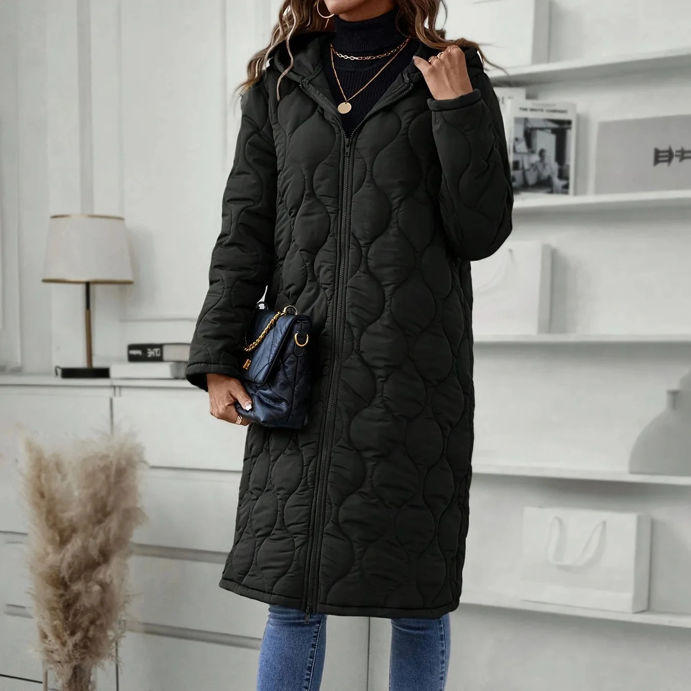 Parkas Women Long Coats Hooded Zipper Jackets Casual Loose Thick Warm Y2k Streetwear Elegant Jacket Work Coat Autumn Winter 2025
