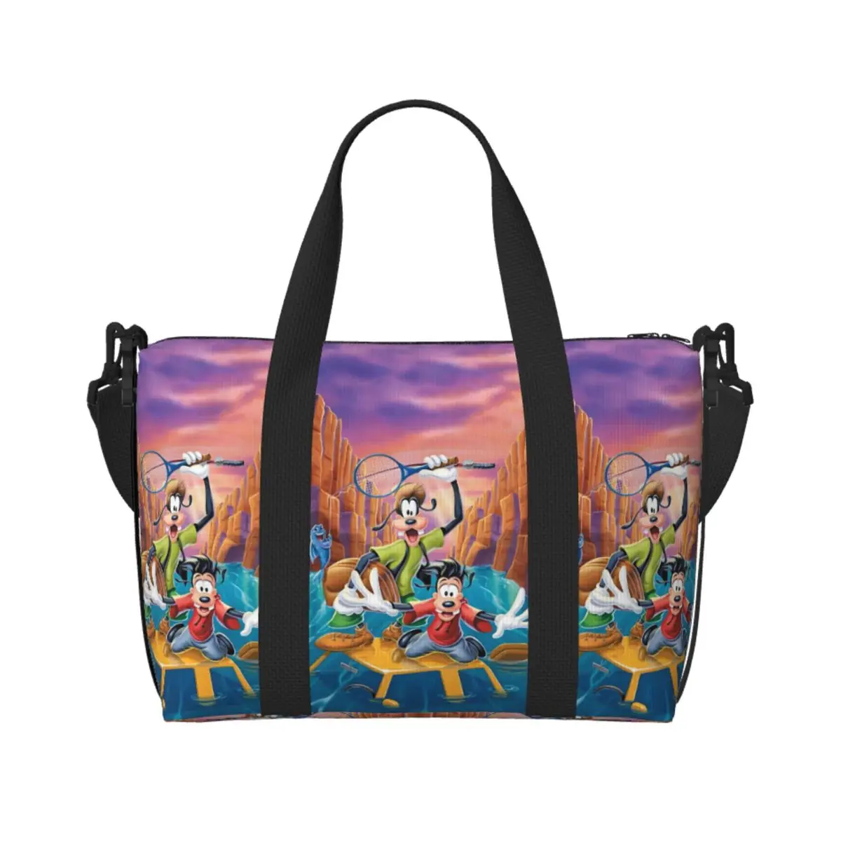 

Custom Goofy Tote Bag for Women Large Capacity Fashion Cartoon Cute Print Animation Gym Beach Travel Bags
