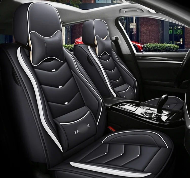 Hot Sale high quality leather full seat fashion Car Seat Cover Cushions for 5 seat SUV, TRUCK,Sedan