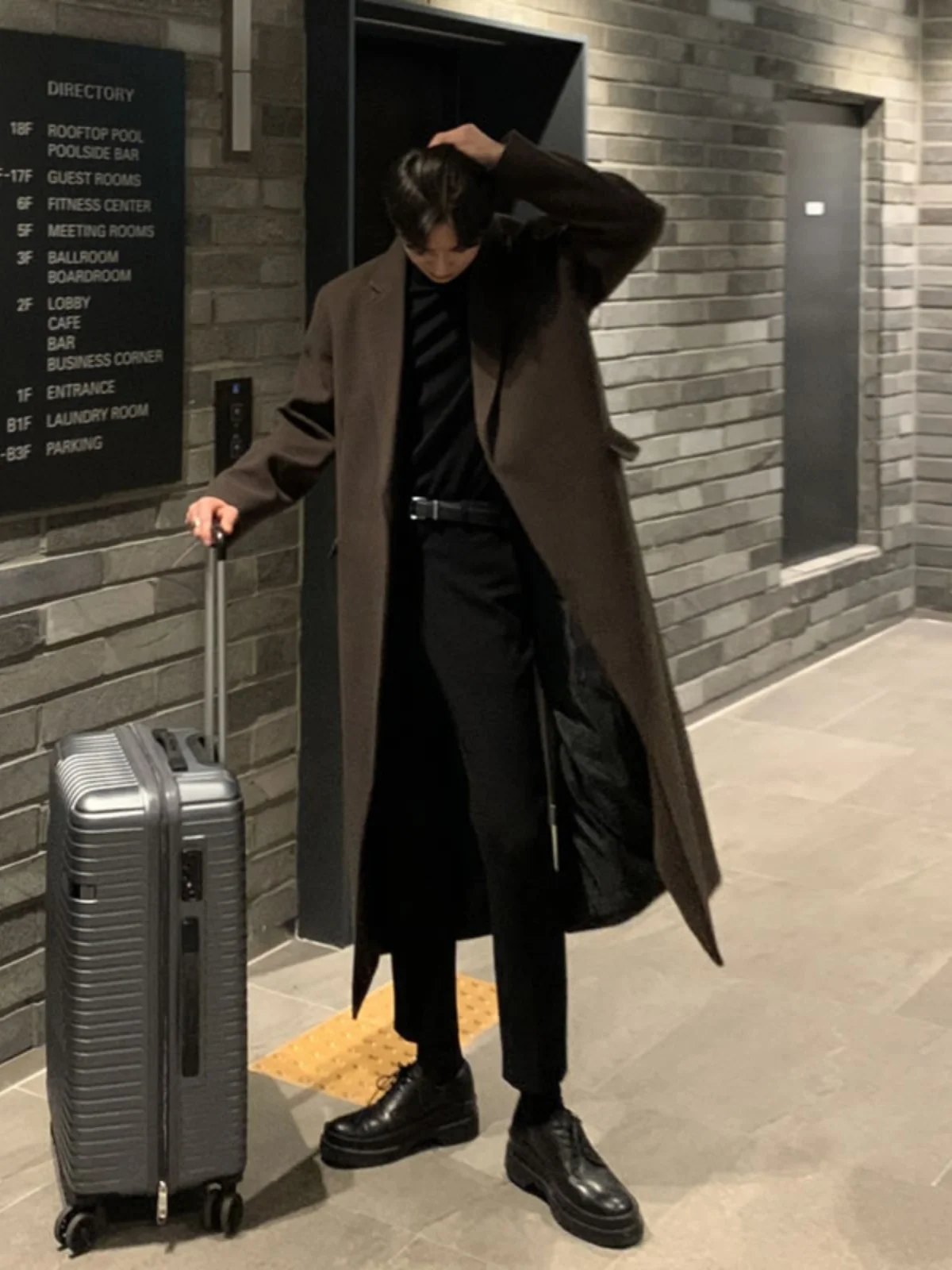 

Модное утепленное мужское шерстяное пальто средней длины в британском стиле, осеннее, повседневное, теплое, комфортное, на молнии