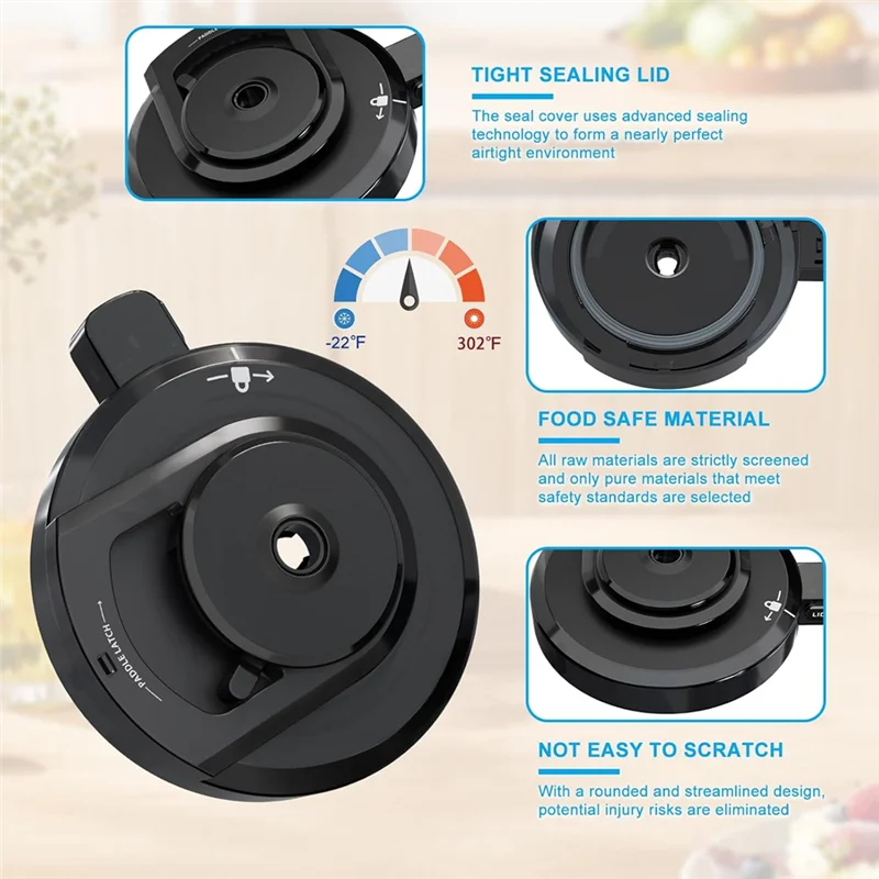 닌자 NC301 NC300 NC299AMZ CN301CO 아이스크림 메이커 블렌더 교체 부품 용 패들 및 컨테이너가있는 외부 그릇 뚜껑