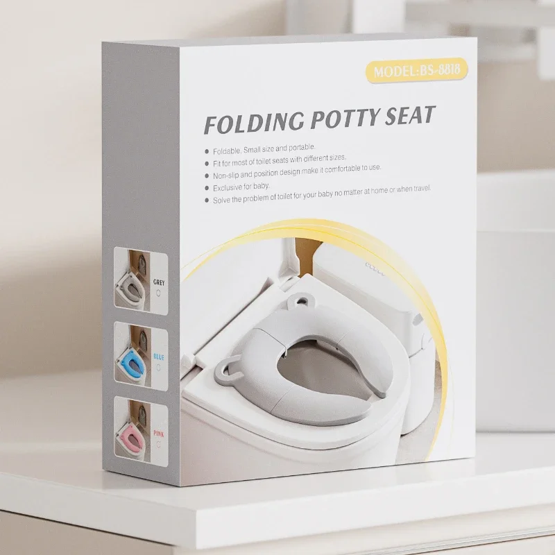 Asiento orinal plegable cómodo de viaje para bebé con dibujos
