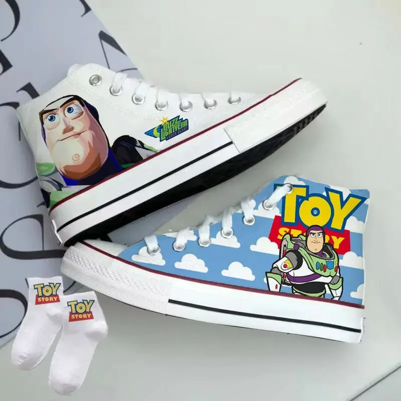

Disney women toy story Buzz Lightyear Canvas Shoes soft sports shoes for girlfriend gift EU size 35-44