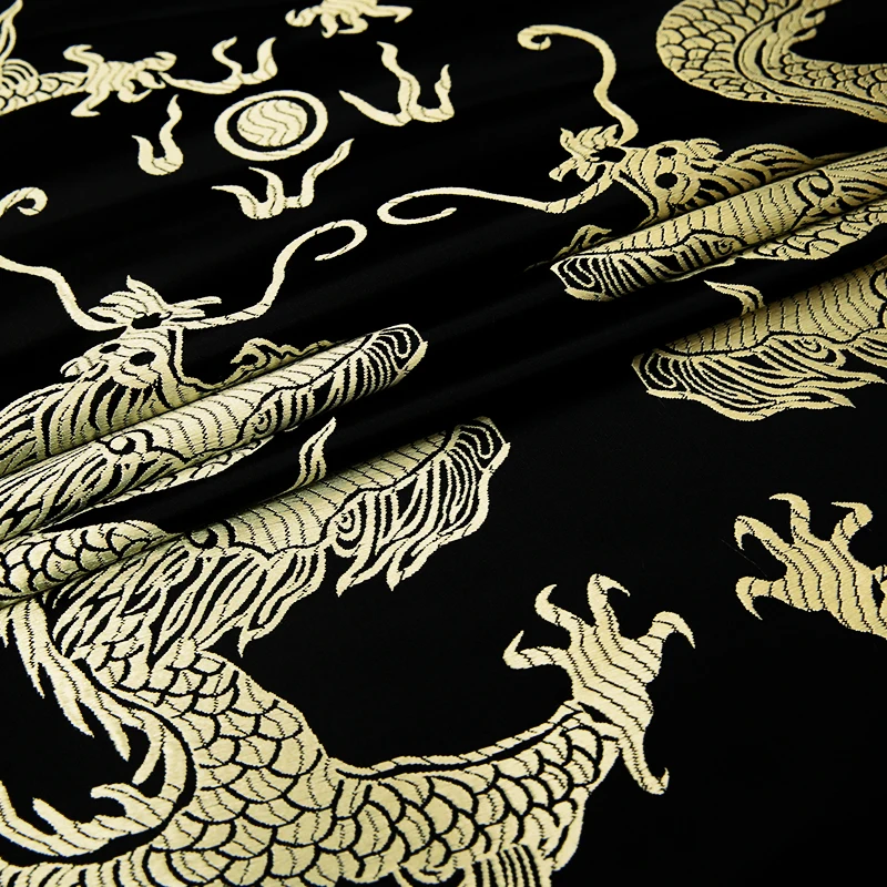 Animal dragon brocade jacquard pattern fabrics material for sewing cheongsam and kimono stitching clothing fabric