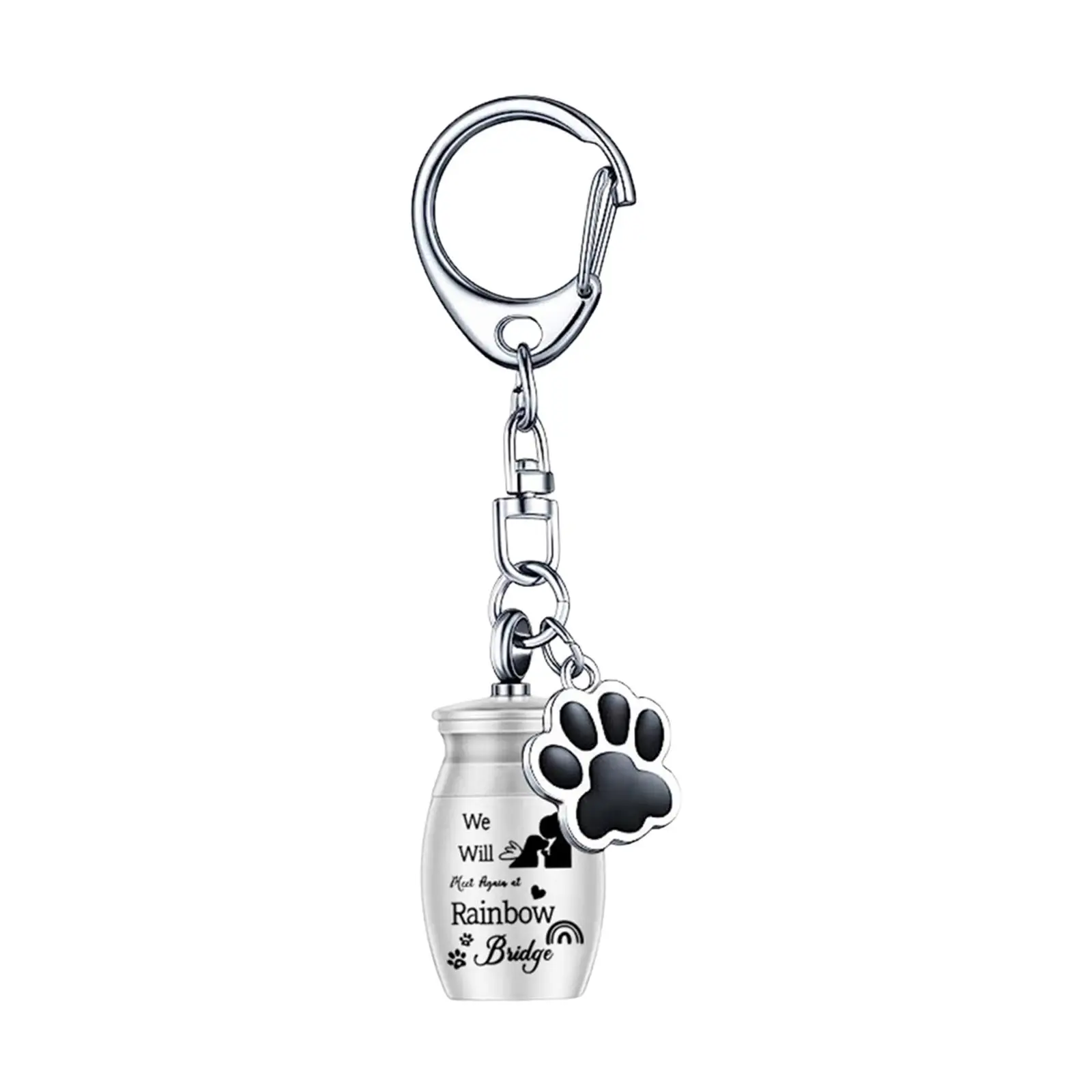 Small Keychain Pet Urn Keep Memories Burial Pendant for Funeral Memorial Ash Holder for Puppy Kitten Kitty Bunny Rabbit