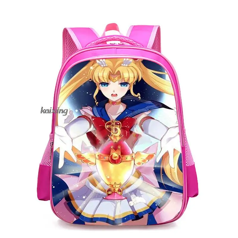 Plecak Cosplay Sailor Moon Princess tornister Baby Girls Boys ortopedyczne plecaki dziecięce BookBags Primary Mochilas Gift