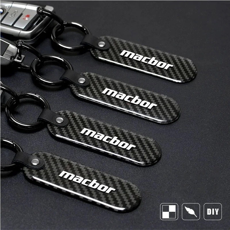 For Macbor EIGHT MILE LORD MARTIN MONTANA XR1 XR3 XR5 ROCKSTER 2025 Motorcycle Key Chain Carbon Fiber Keychain 2025 Logo Gift