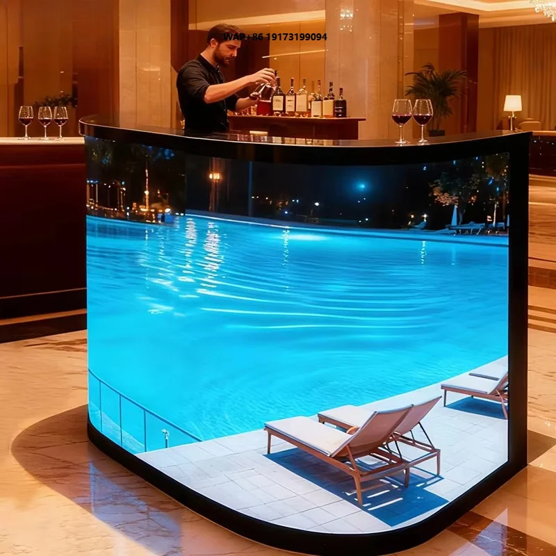 USER Advertising Standing LED Display P1.53/P1.86/P2 Indoor Portable with 1920x640mm Screen 600-800cd Brightness PC Control