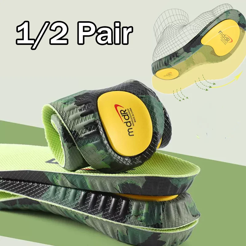 Zoom Air Cushion Insoles, U-Shaped Heel Orthotic Inserts, Anti-Slip & Odor-Resistant for Flat Feet & Plantar Fasciitis Relief