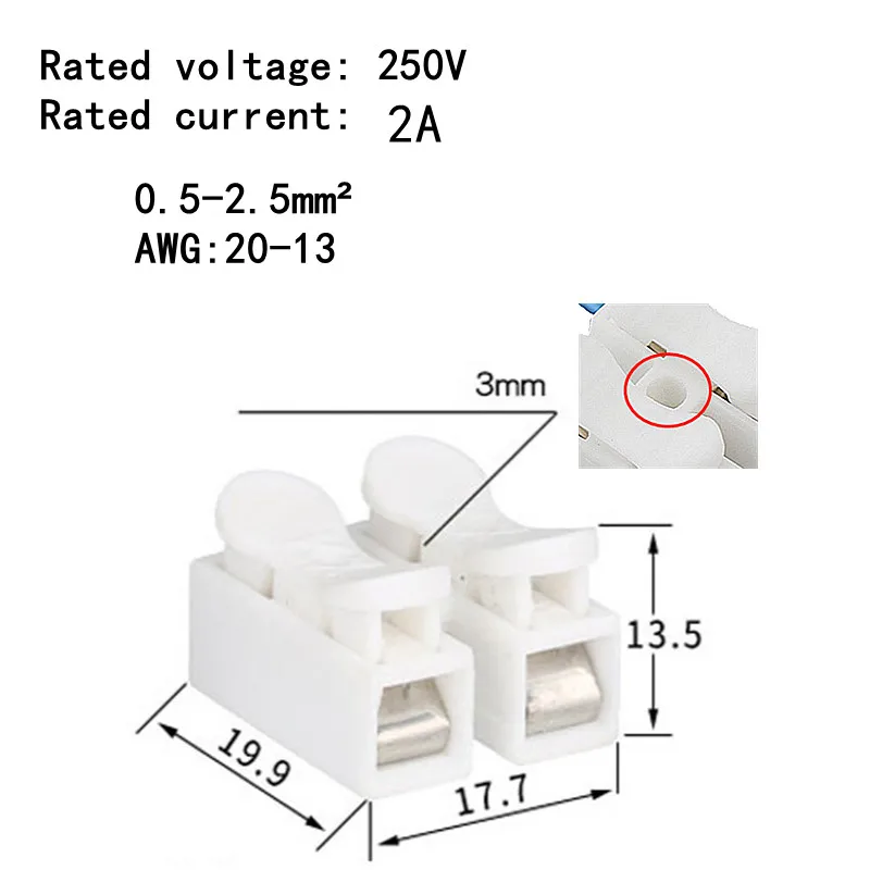 20-55PCS Bagged,Plug-in Push Type Splicing Crimp Connection Terminal Block,Universal Quick Cable Connectors,Electrical Connector