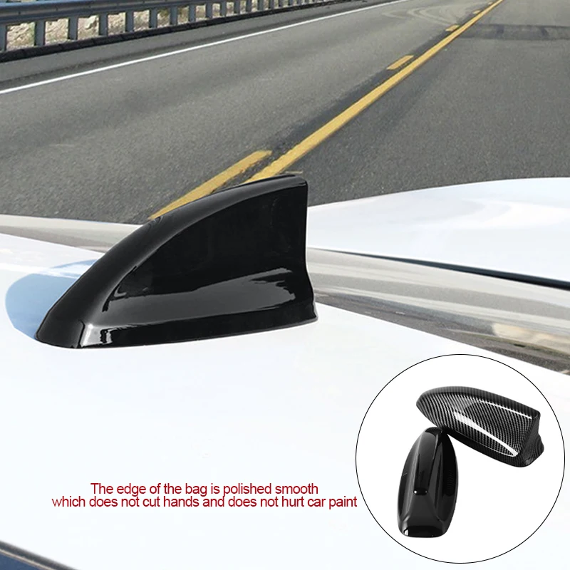 Universal Carbon Fiber Antenna Shark Fin Cover Sticker Trim Roof Aerial Antenna Signal For Honda Civic 11th 2022 Auto Accessorie