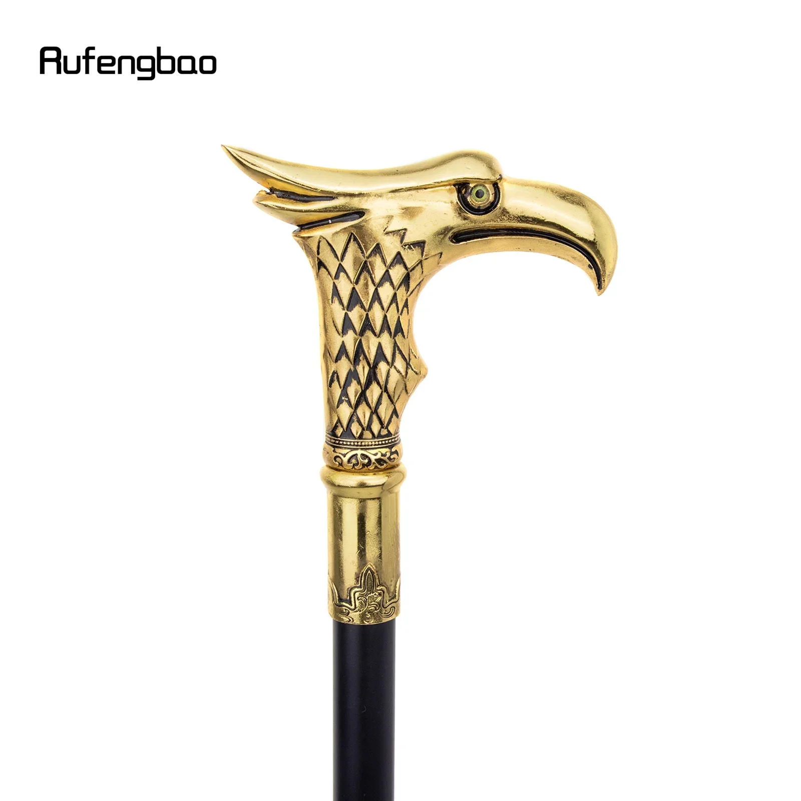 Bastone da passeggio alla moda con giunto singolo Golden Eagle Bastone da passeggio decorativo per vampiro Cospaly Party Crosier di Halloween 93 cm