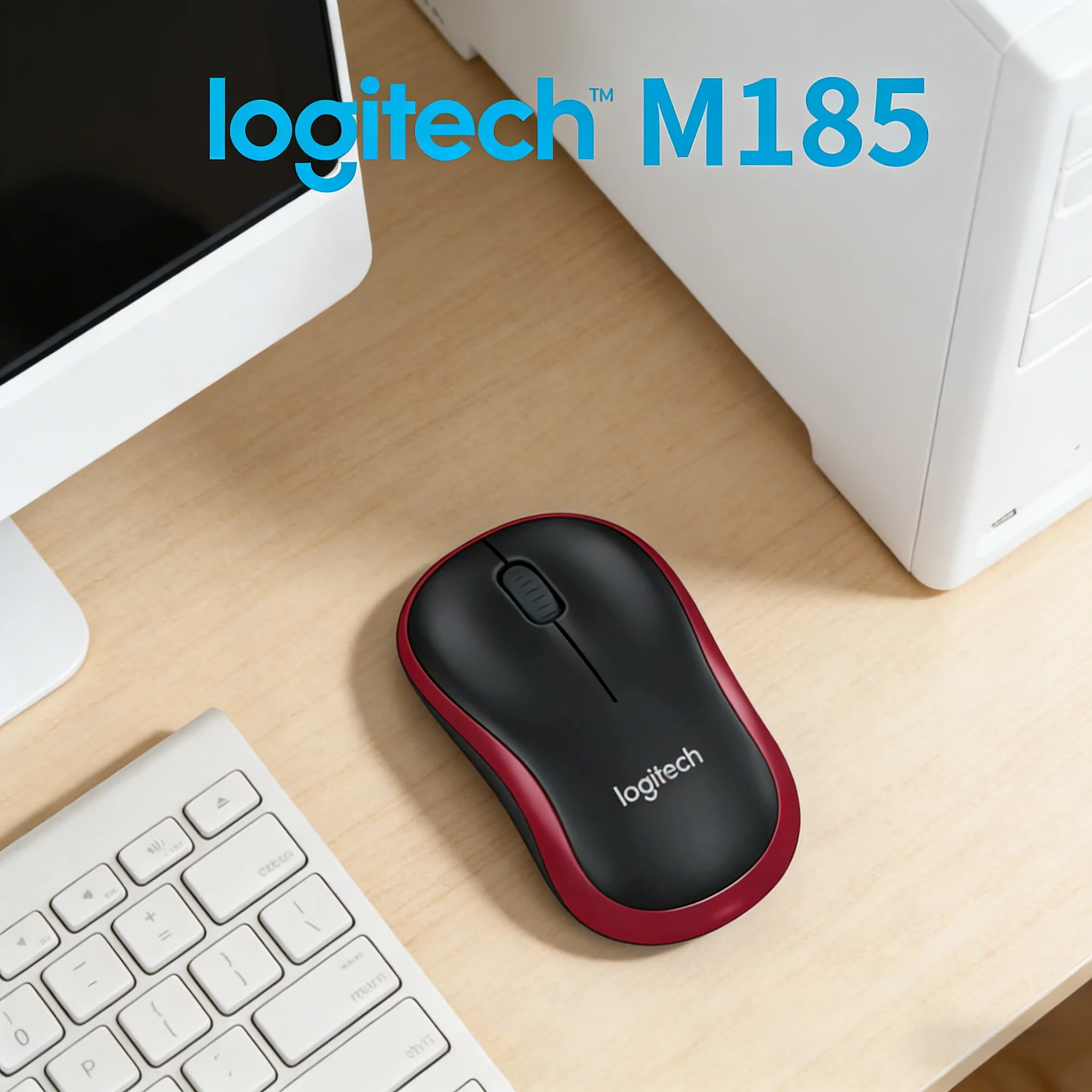 

Logitech M185 Wireless Mouse Plug & Play Nano Receiver 10m Range for Windows Mac Chrome OS PC Laptop