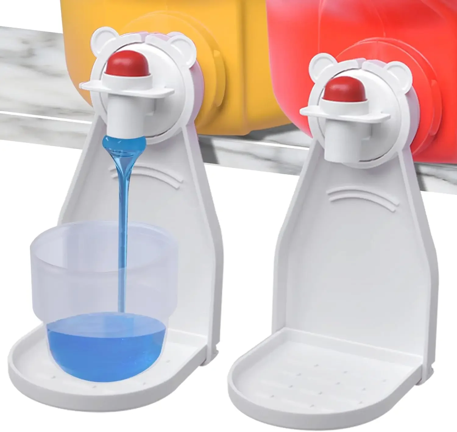 

Laundry Detergent Cup Holder [2 Pack] Detergent Drip Catcher for Laundry Room Organizer. No More Mess or Leaks