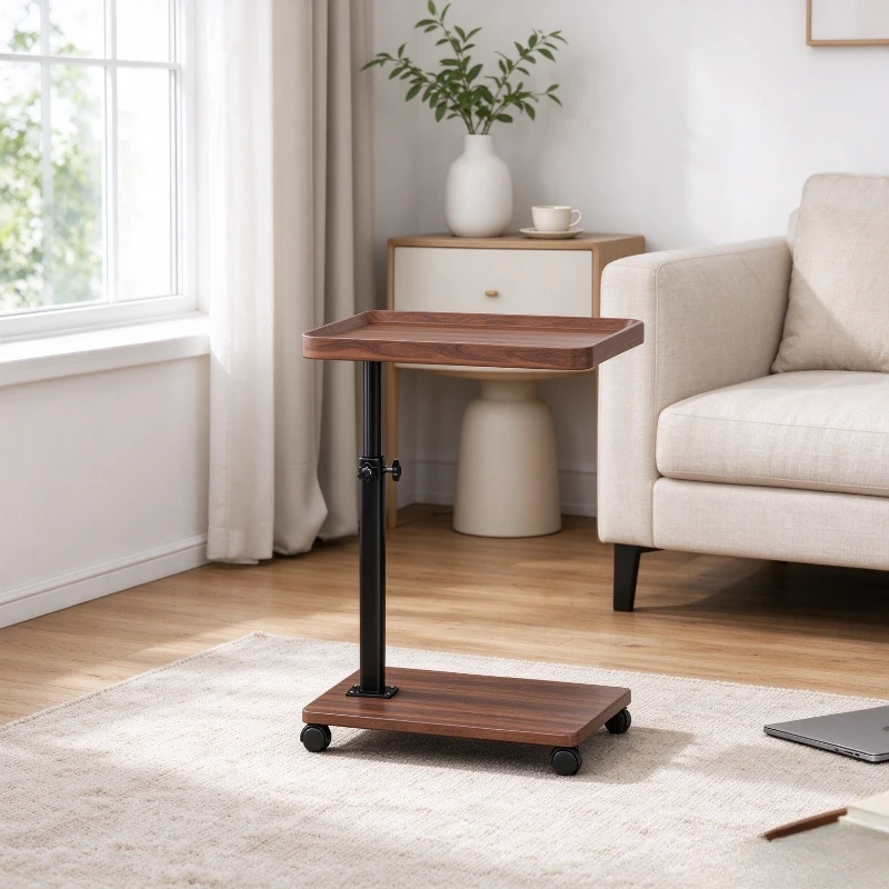 Minimalist Wooden Table Adjustable Lift Living Room Coffee Table Small House Sofa Side Multifunctional Mobile Bedside Cabinet