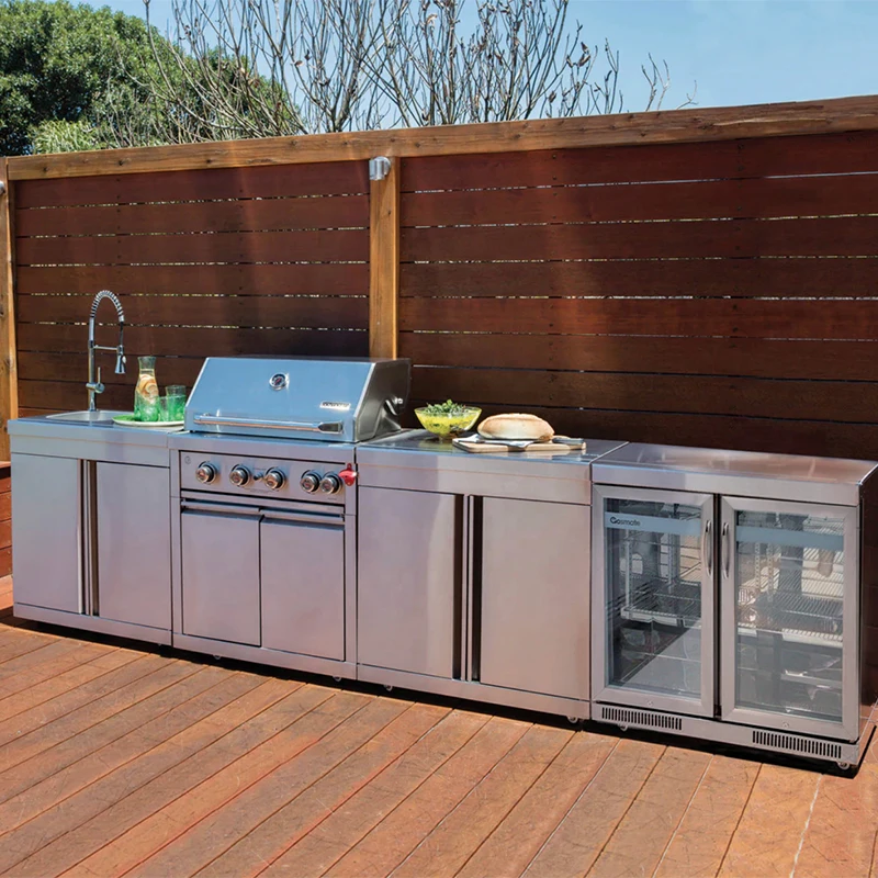 

# Hot Sales Custom Outdoor Kitchen Garden State Stainless Steel Outdoor BBQ Kitchen With Outdoor Grill