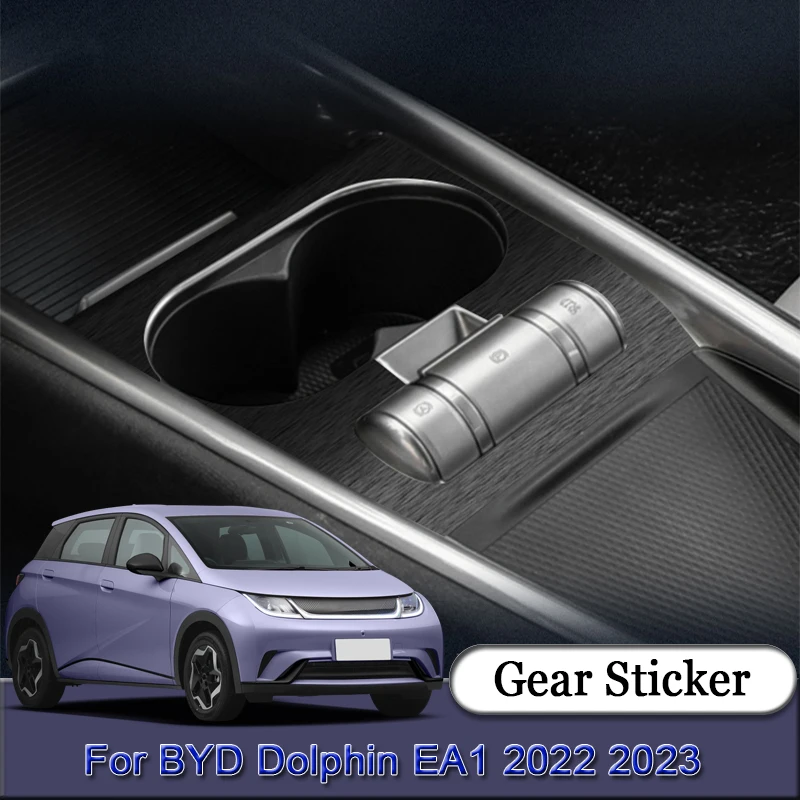 

For BYD Dolphin EA1 2022 2023 Car Gear Panel Sticker Gear Box Protective Film Carbon Fiber Black Car Interior Sticker Accessory