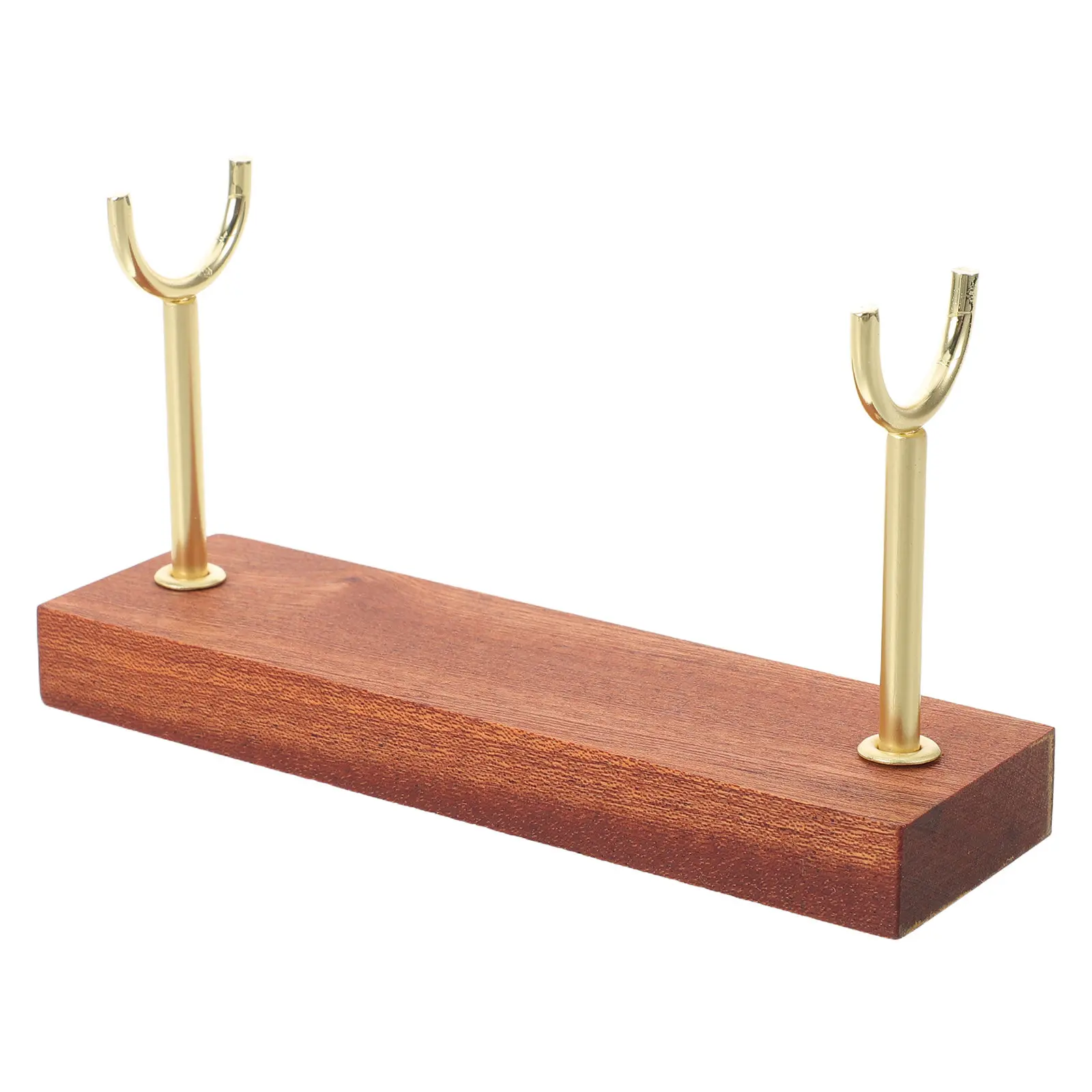 

Tabletop Jewelry Stand 5.3x2.9x1.6inches 3Cm Arc Diameter Wooden Base Display Rack for Bracelets Watches Bangles Selenite