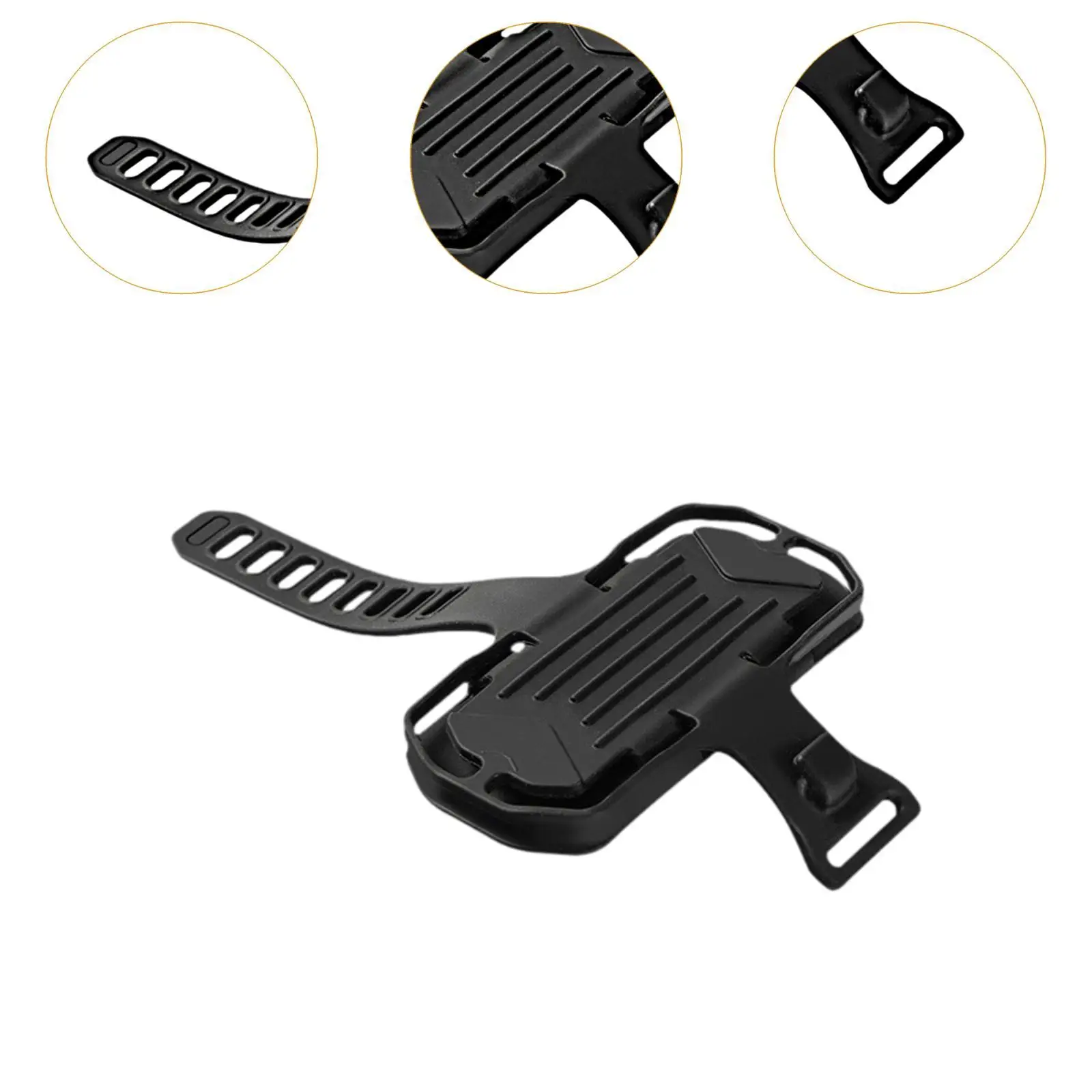 Supporto per telefono da bici e Power Bank per attacco manubrio, supporto in silicone, supporto universale per telefono da ciclismo per la maggior parte degli smartphone, nero