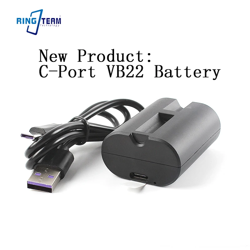 

For Godox V480 Flash 7.2V 2200mAh USB-C Rechg VB22 Batt w/ Smart Protect Hi-Cap 650 Full-Pwr Flash 1.7s Recycle