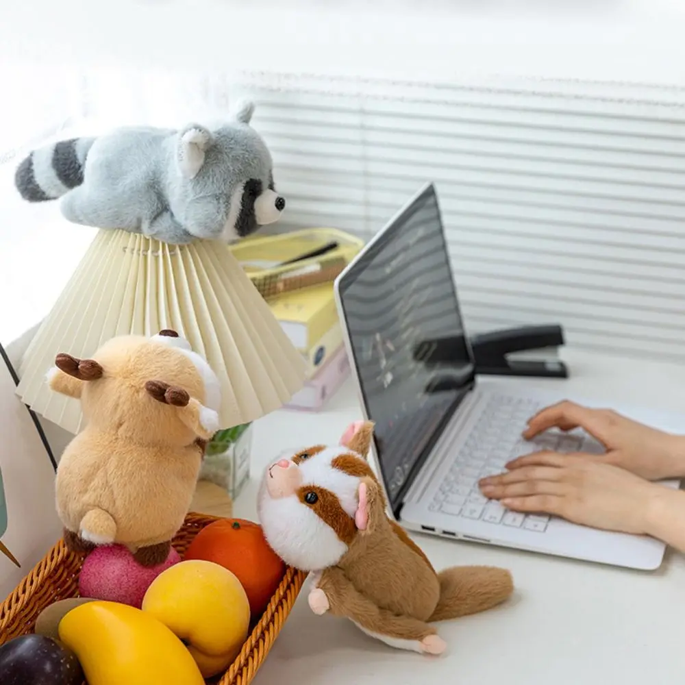 Kawaii pequeño conejo mapache muñeca Clip Border Collie Husky Panda juguete de peluche cómodo y esponjoso ciervo muñeco de peluche suministros para fiestas
