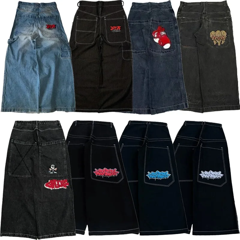 Y2K Baggy Jeans men Harajuku 2000s vintage Embroidered high quality jeans new Hip Hop streetwear men women Casual wide leg jeans