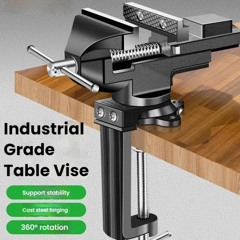 360 Degree Mini Duty Table Vise Rotating Clamping Holder Universal Vise Desktop Vise Repair Woodwork Jewelry Making Hand Tool