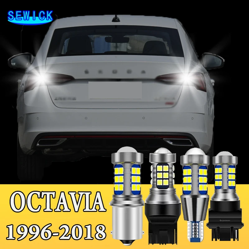 2x światło cofania LED zapasowa żarówka akcesoria do Skoda Octavia 1 2 3 MK1 MK2 MK3 1996-2018 2010 2011 2012 2013 2014 2015 2016