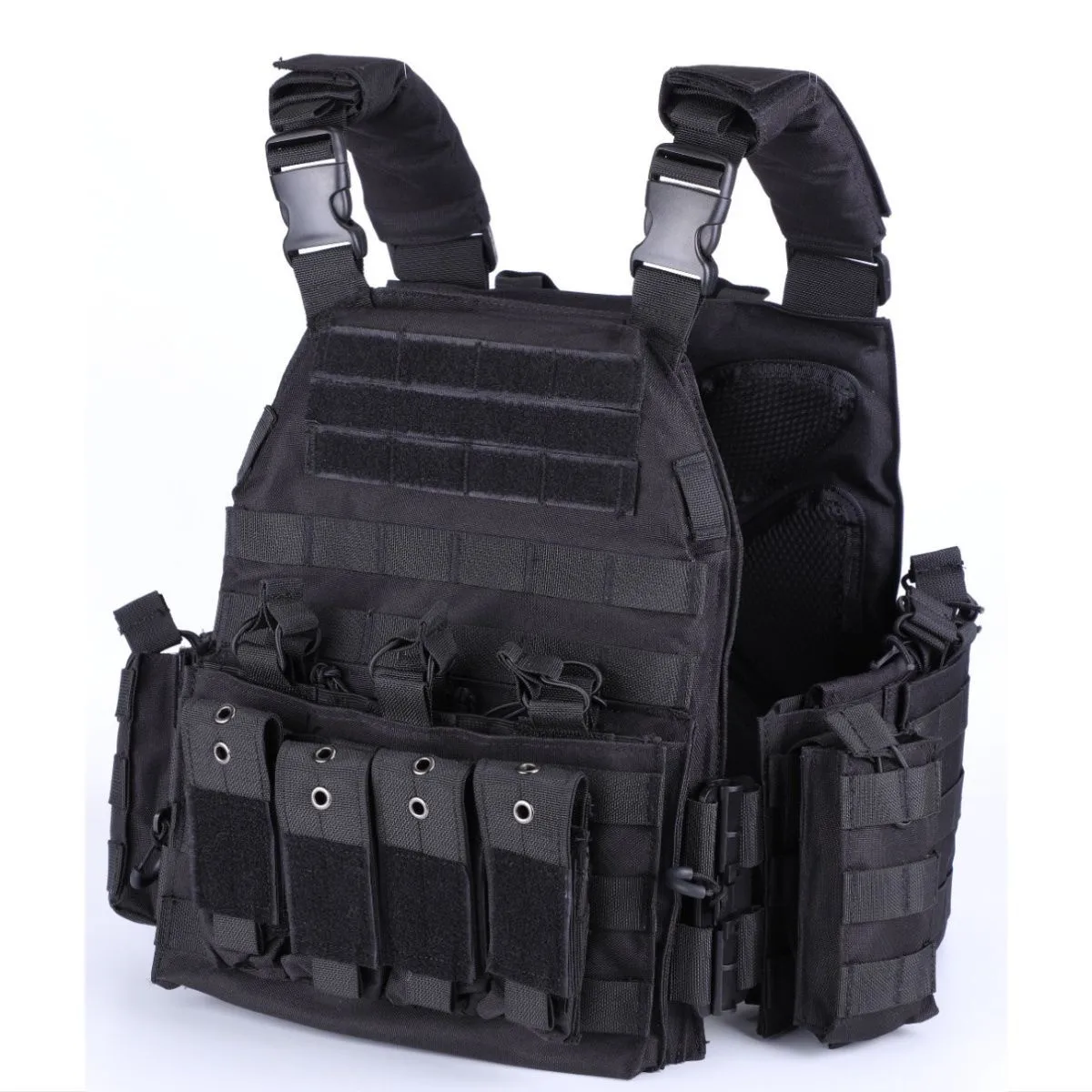 Outdoor Protective Equipment Quick Release Tactical Vest 6094 Vest Camouflage Black Full Set
