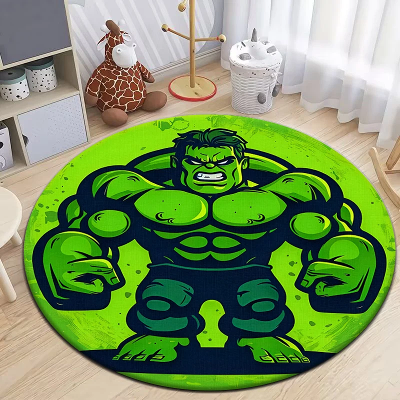 superhero Hulk Round Carpet for child,bedroom,Living Room,door mat,Picnic,room decoracion,area rug,floor mats,room decor,home