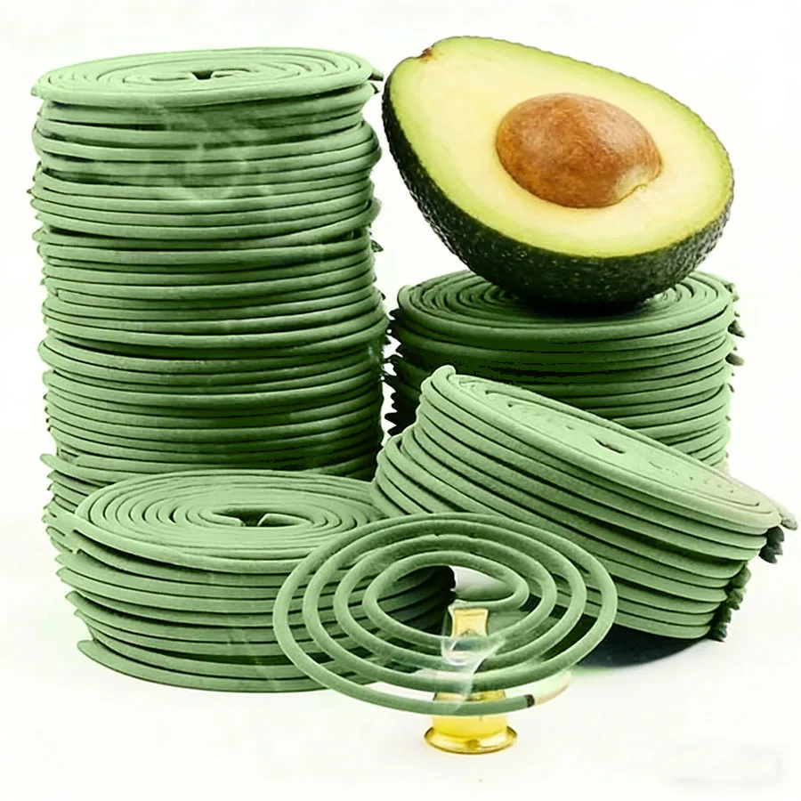 48/80/96Pcs Avocado-Scented Spiral Incense Sticks, Avocado Fragrance, Suitable for Home and Yoga, Fruit Scent, Relaxation Time, Meditation, Outdoor Activities