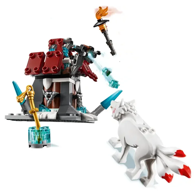 Ninja Series Building Blocks Lloyd's Thrilling Journey Akita Inu Blizzard Samurai Children's Gift Assembly Toy