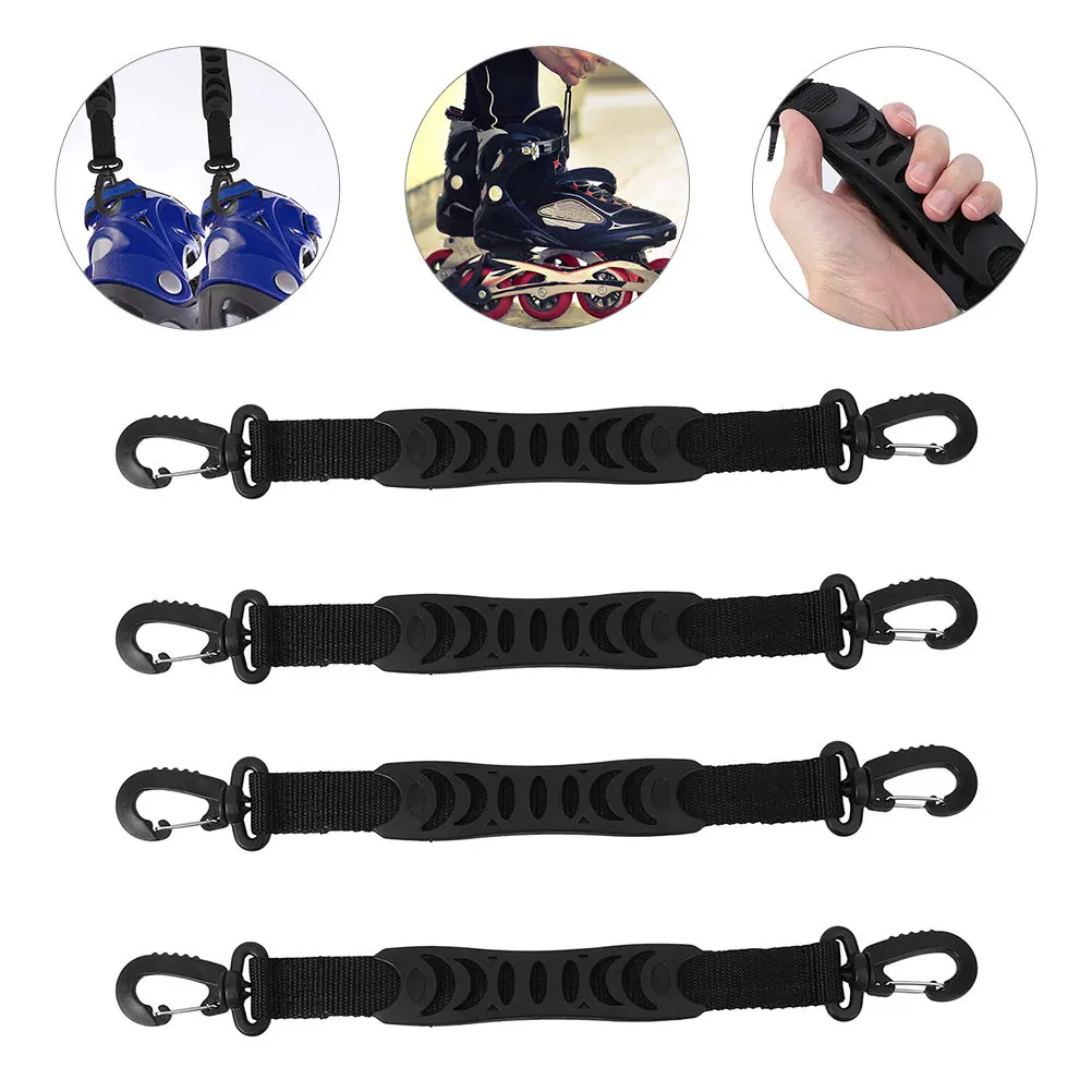 

4Pcs Roller Skates Carrier Strap Strong Buckles Roller Skate Carrier Leash Portable Lightweight Carrying Tool for Skating Boots