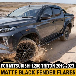 Factory Style Fender Flares Wheel Arch For Mitsubishi Triton 2019-2023 L200 With Reflector Double Cab Mud Flaps Car Accessories