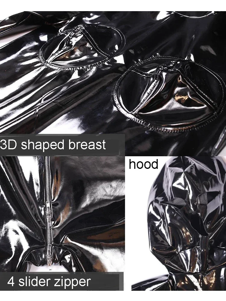 نظرة الرطب PVC Catsuit لامعة بولي Leather الجوارب الجلدية بوديستوكينج معطف كامل Zentai تأثيري حلي مثير Unitard بذلة الملتصقة الهيئات